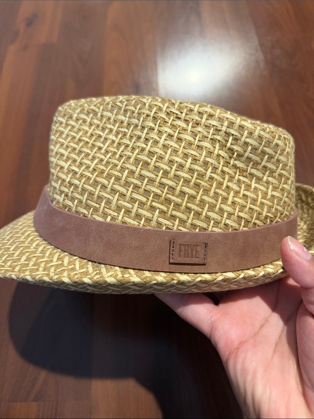 Frye Tan Woven Straw Hat - Picture 2 of 3